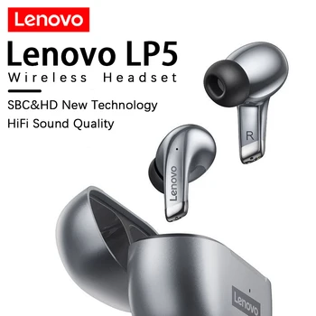 100% Prvotne Lenovo LP5 Brezžična tehnologija Bluetooth Čepkov HiFi Glasbeni Slušalke Z Mikrofonom Slušalke Športne Vodotesne Slušalke 2021New