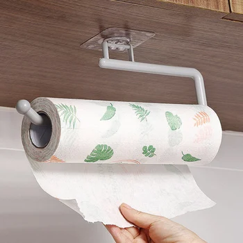 1pcs ABS Kuhinjski Papir Roll Imetnik Brisačo Obešalnik Rack Bar Kabinet Rag Visi Imetnik Polica za Toaletni Papir Držala