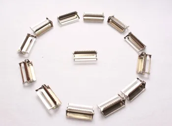 2,5 cm Naramnice trak pribor kovinsko srebrna prilagodite sponke Urejajo objemka suspender, pas,100 kozarcev/veliko