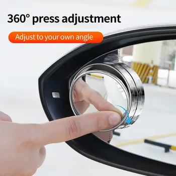 2Pcs Mini Pomožne Ogledalo, Vzdržljiv, Enostaven za Namestitev Avto Rearview širokokotni Parkiranje Pomožne Ogledalo