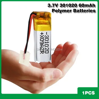 3,7 v 60mAh litij-polimer baterija 301020 li-polymer baterija za ponovno Polnjenje 301020 Za bluetooth slušalke igrača snemanje peresa MP5