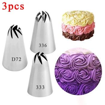 #336 #366 D72 Velikosti Iz Nerjavečega Jekla Rose Cvet Krema Cevi Šobe Cupcake Šoba Za Peko Okraski Torta Dekoraterstvo Orodja