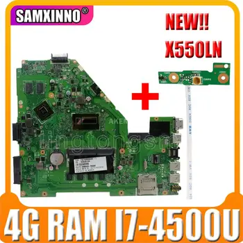 Akmey X550LN Prenosni računalnik z matično ploščo Za Asus X550LD A550L Y581L W518L X550LN Test original mainboard I7-4500U 4 GB-RAM GT840M