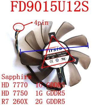 Brezplačna Dostava FirstD FD9015U12S 4pin 85mm 39x39x39mm 0.55 za Sapphire HD7770 77501G GDDR5 R7 260X 2G GDDR5 pomnilnika grafične kartice fan