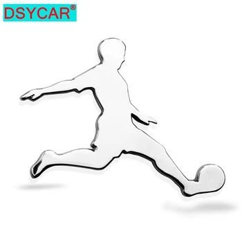 DSYCAR 1Pcs 3D Avto Nalepke Kovinske Nogomet Avto Nalepke Značko Dekoracijo Nalepke Univerzalno Za Večino Avtomobilov