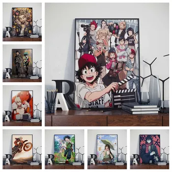 Japonski Anime Plakat Moj Junak Univerzami Plakat Dekoracijo Cuadros Slikarstvo Wall Art Okras Vrstici Soba Dekor Platno Plakat