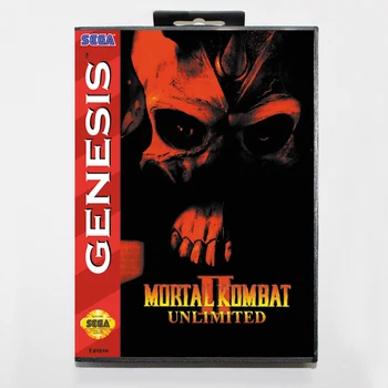 Mortal Kombat II Neomejeno 16-bitno MD Igra Kartice Za Sega Mega Drive/ Geneza z Drobno Polje