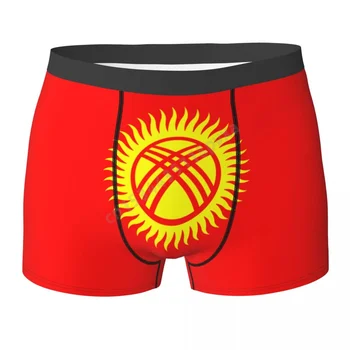 Moške Hlačke Kirgizistan Zastavo Kyrgyzstanis Državi Boksar Hlače Poliester Spodnje Hlače Za Fante, Moške Velikosti