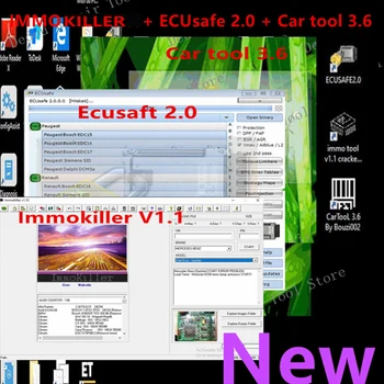 Najnovejši ECUSafe 2.0 ECU ECM 2.0 + immokiller V 1.1 Immo Off Programske opreme v1.1 Immo Morilec v1.1 Programsko opremo + Avto orodje 3.6 namestitev video