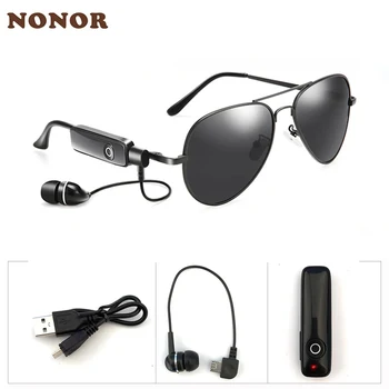 NONOR Smart Bluetooth Vožnje Glasbe Klic&Odgovor Slušalke Polarizirana Pilotni Slog, sončna Očala