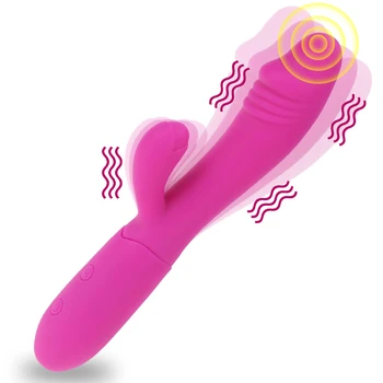 Rabbit Vibrator 10 Načini G Spot Vagina Shocker Seks Izdelek USB Polnilne Ženska Masturbacija Dildo, Vibrator Sex Igrača za Ženske