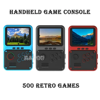 Ročno igralno Konzolo, Mini Retro Igra Video Predvajalniki Bulit v 500 Igre 3-Palčni HD Zaslon Izhod AV Prenosni Video Igra Konzola