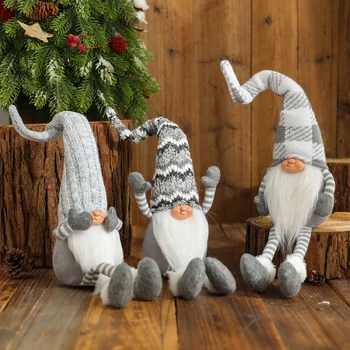 Ročno Plišastih Palčki Božič Gnome Pletene Brezosebna Dolge Noge, Lutka Doma Počitnice Dekor Okraski Hvala Giving Dan Božič Darilo