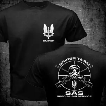 SAS Special Air Service majica s kratkimi rokavi moški dve strani Britanske Vojske, Posebne enote Ostrostrelec darilo priložnostne tee shirt ZDA velikost