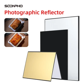 Soonpho A3 Upogljivi Reflektivni Papirja, Kartona, Zlato, Srebro Reflektor Absorbirajo Svetlobo Debele Kamere za Fotografije Dodatki