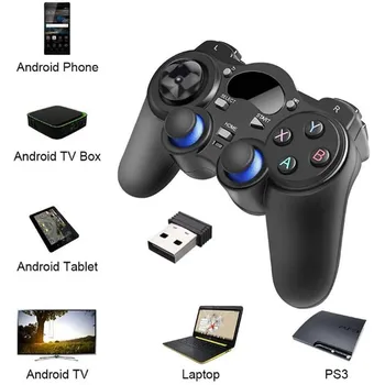 USB Brezžična Igralna Krmilnika Gamepad Za PC/Prenosni Računalnik(Windows XP/7/8/10) & PS3 & Android in Pare Igralno Konzolo Palčko